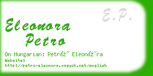 eleonora petro business card